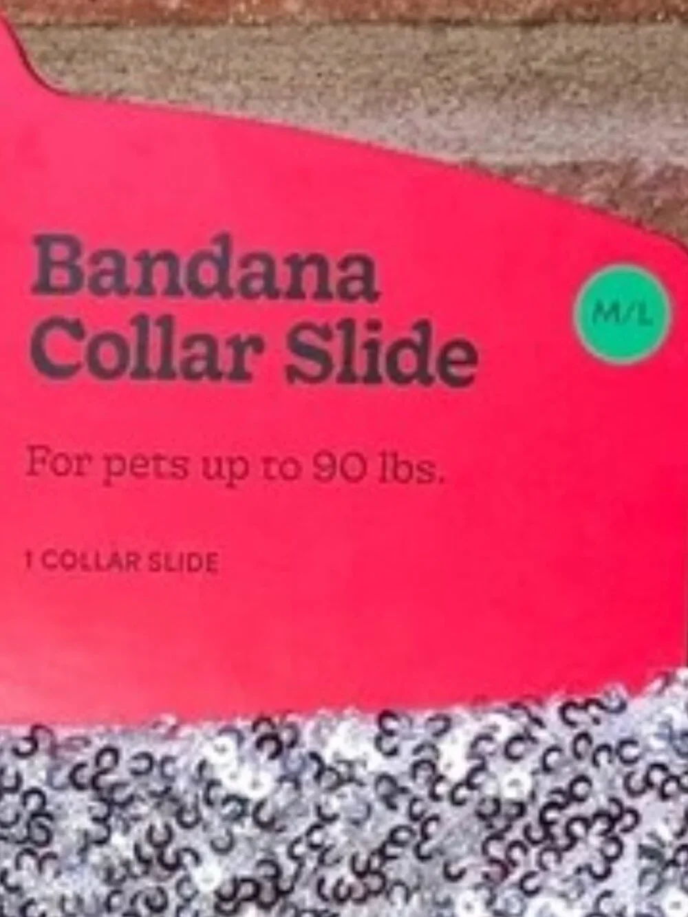 Bootse & Barkley Sequin Bandana Dog Collar Slide - Size: M/L (up to 90lbs)